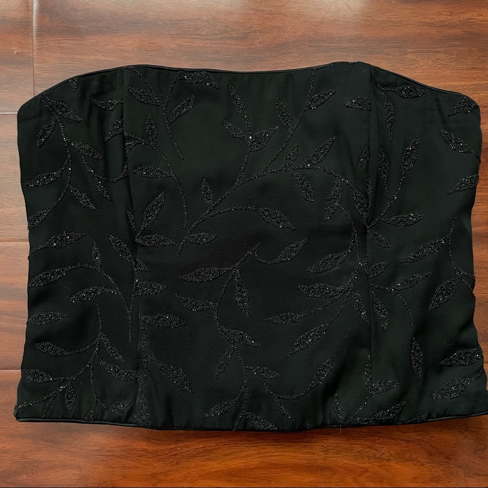 Scott McClintock strapless corset beaded top